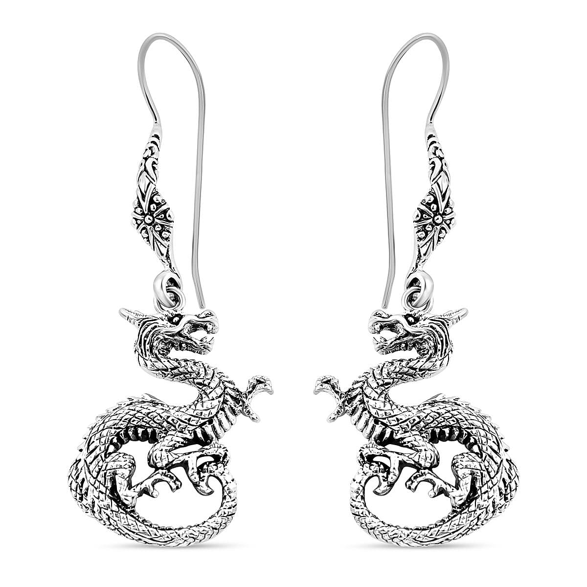Bali Legacy Sterling Silver Dragon Earrings (7.45 g)