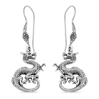 Bali Legacy Sterling Silver Dragon Earrings (7.45 g)