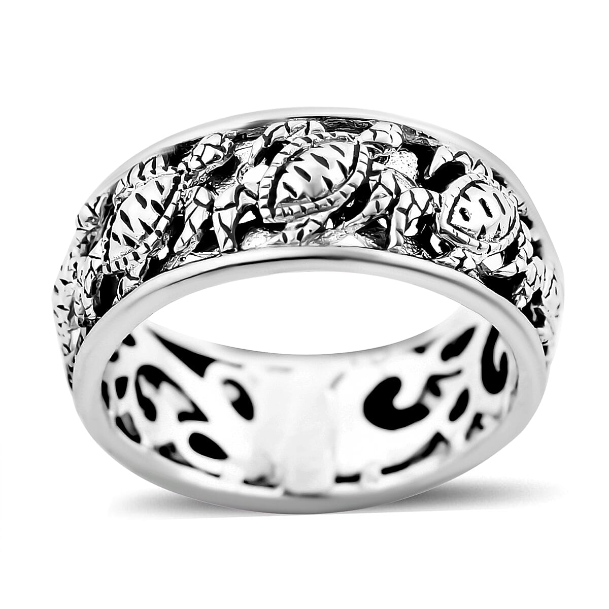 Bali Legacy Sterling Silver Elephant Ring (Size 10.0) (4 g)