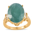 One Time Only Premium Grandidierite (Ovl), Diamond (0.20 cts) Ring in Vermeil YG Over Sterling Silver (Size 6.0) 9.90 ctw - Sticky add to cart bar