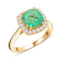 Iliana AAA Boyaca Colombian Emerald and G-H SI Diamond 2.95 ctw Ring in 18K Yellow Gold 4.85 Grams - Sticky add to cart bar