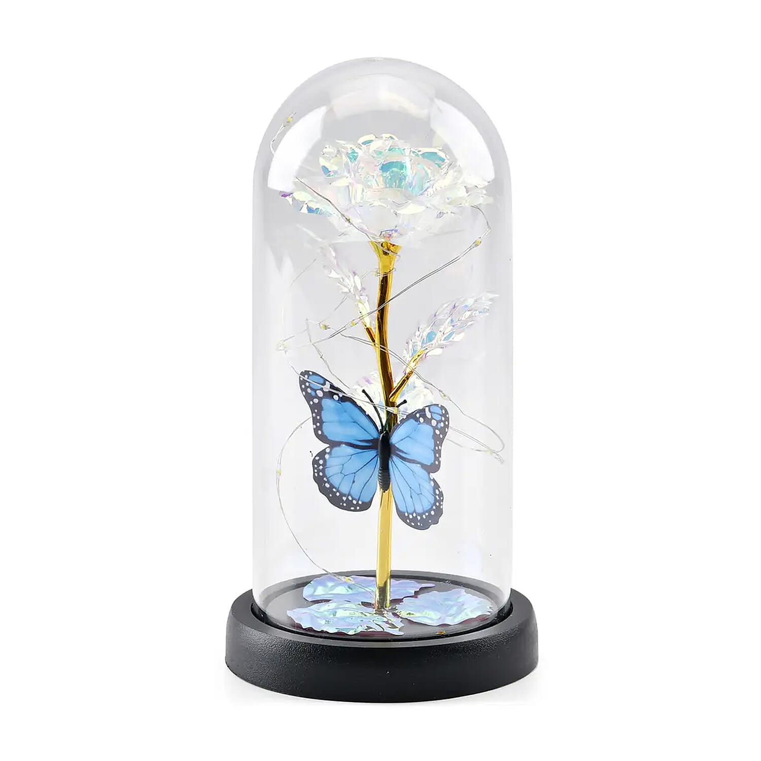 Rose Decoration with LED String Light (3 AAA Battery Not Included) (8.3")