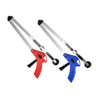 Set of 2 Blue and Red Foldable Long Reach Grabber