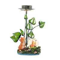 Cat Candle Holder with Water Globe