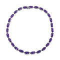 TLV African Amethyst (Ovl) Necklace (18 Inches) in Platinum Over Sterling Silver 96.65 ctw - Sticky add to cart bar
