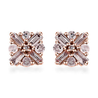 Luxoro Natural Pink Diamond I3 0.25 ctw Earrings in 10K Rose Gold