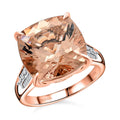 Iliana 18K Rose Gold AAA Marropino Morganite, Diamond (G-H, SI) (0.25 cts) Ring (Size 10.0) 8.40 ctw - Sticky add to cart bar