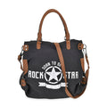 Navy Collection Black Color Printed Tote Bag (15"x5.9"x14") with Handle Drop - Sticky add to cart bar