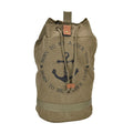 Navy Collection Army Green Color Anchor Pattern Backpack Bag (18.9"x10.6"x15.7") with Adjustable Double Shoulder Straps - Sticky add to cart bar