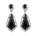 Brazilian Smoky Quartz Earrings in Platinum Over Copper 3.30 ctw - Sticky add to cart bar