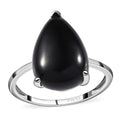 California Black Jade Solitaire Ring in Sterling Silver (Size 10.0) 6.60 ctw - Sticky add to cart bar