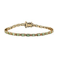 Tsavorite Garnet and Yellow Sapphire Tennis Bracelet in Vermeil Yellow Gold Over Sterling Silver (7.25 In) 5.90 ctw - Sticky add to cart bar