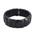 Shungite Block Stretch Bracelet 233.00 ctw - Sticky add to cart bar