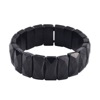 Shungite Block Stretch Bracelet 233.00 ctw