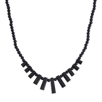 Shungite Necklace 20 Inches in Rhodium Over Sterling Silver 220.40 ctw