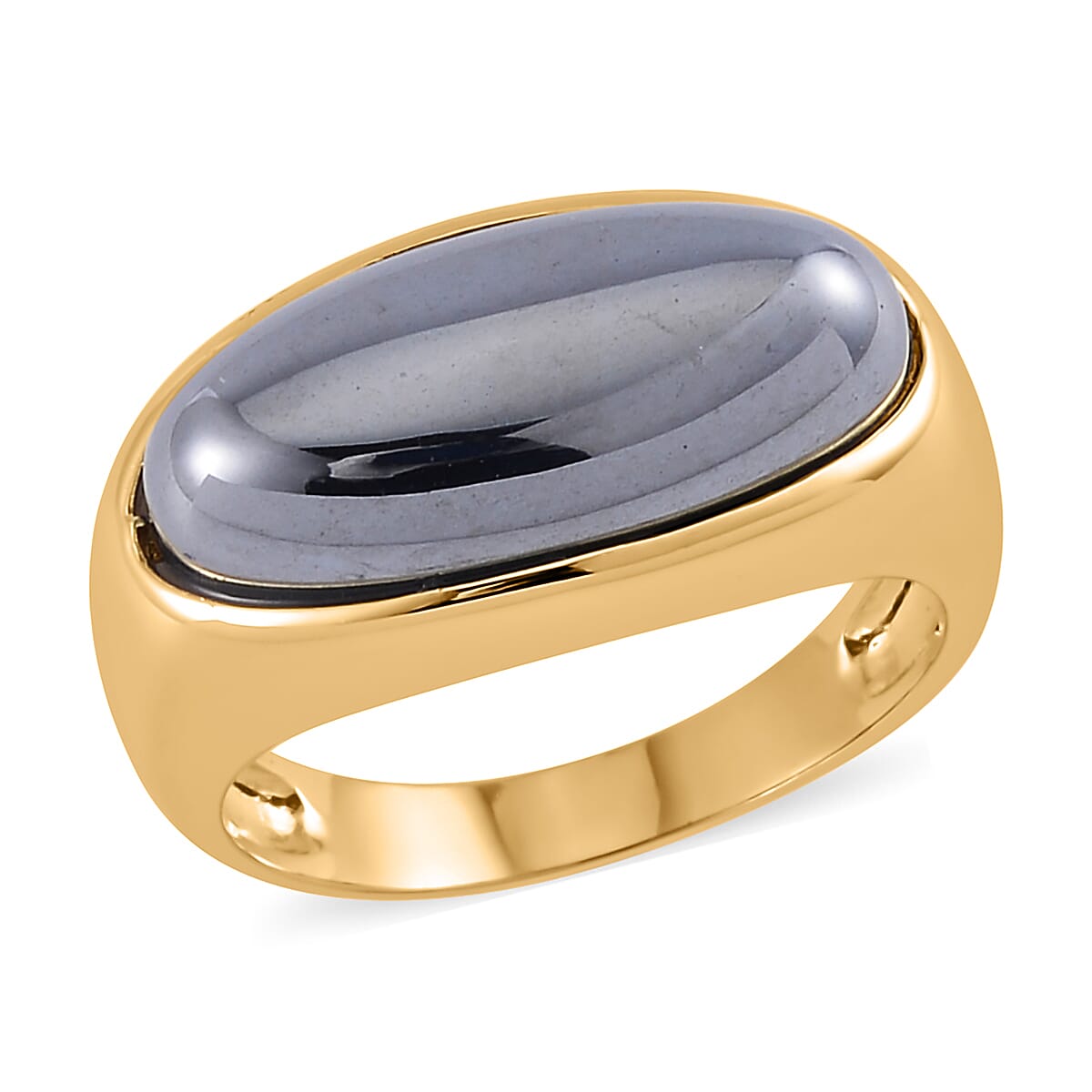 Terahertz Men's Ring in Goldtone