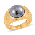 Terahertz Men's Ring in Goldtone 10.35 ctw - Sticky add to cart bar