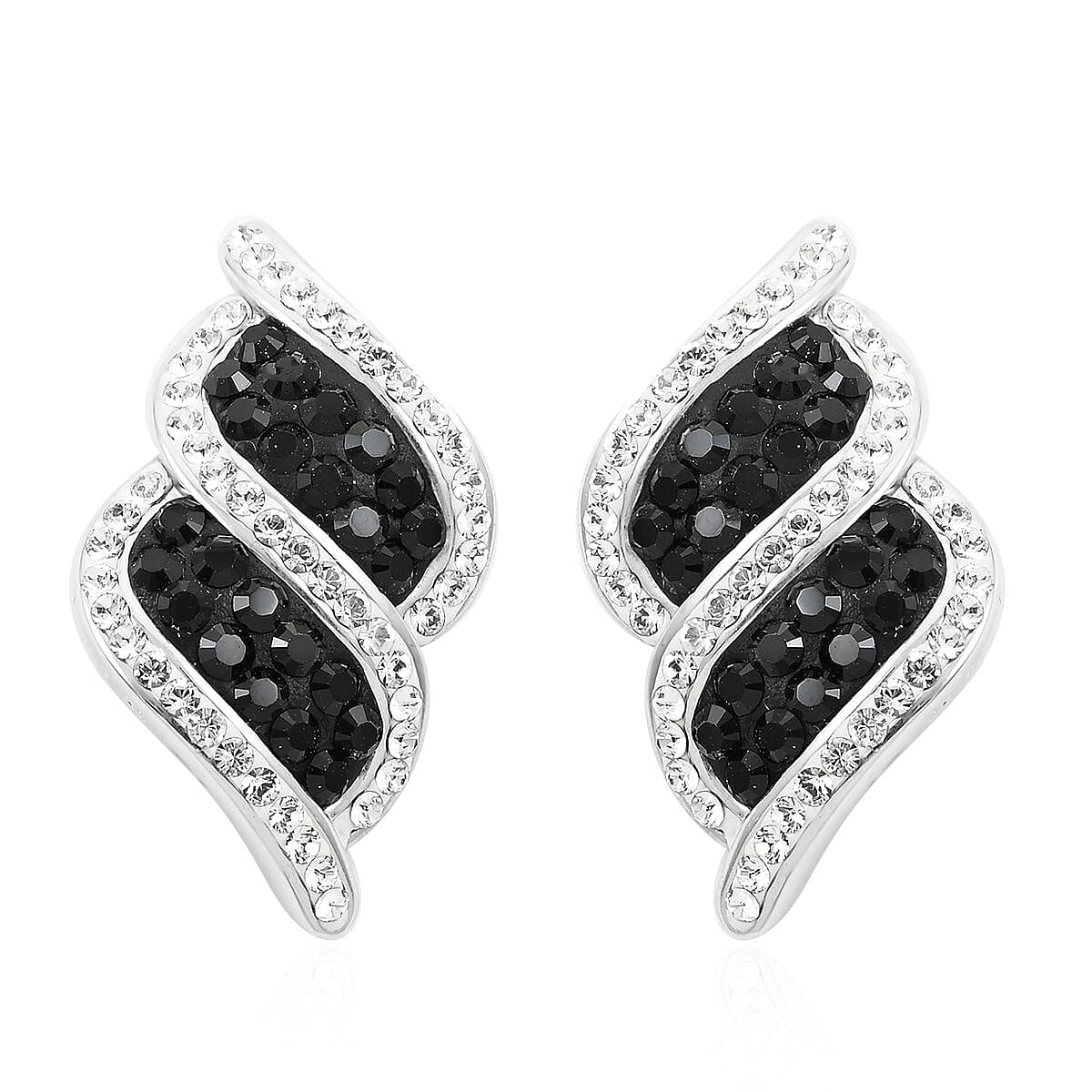 Crystal Earrings in Silvertone