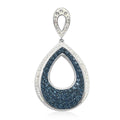 Black and White Color Austrian Crystal Pendant in Silvertone - Sticky add to cart bar
