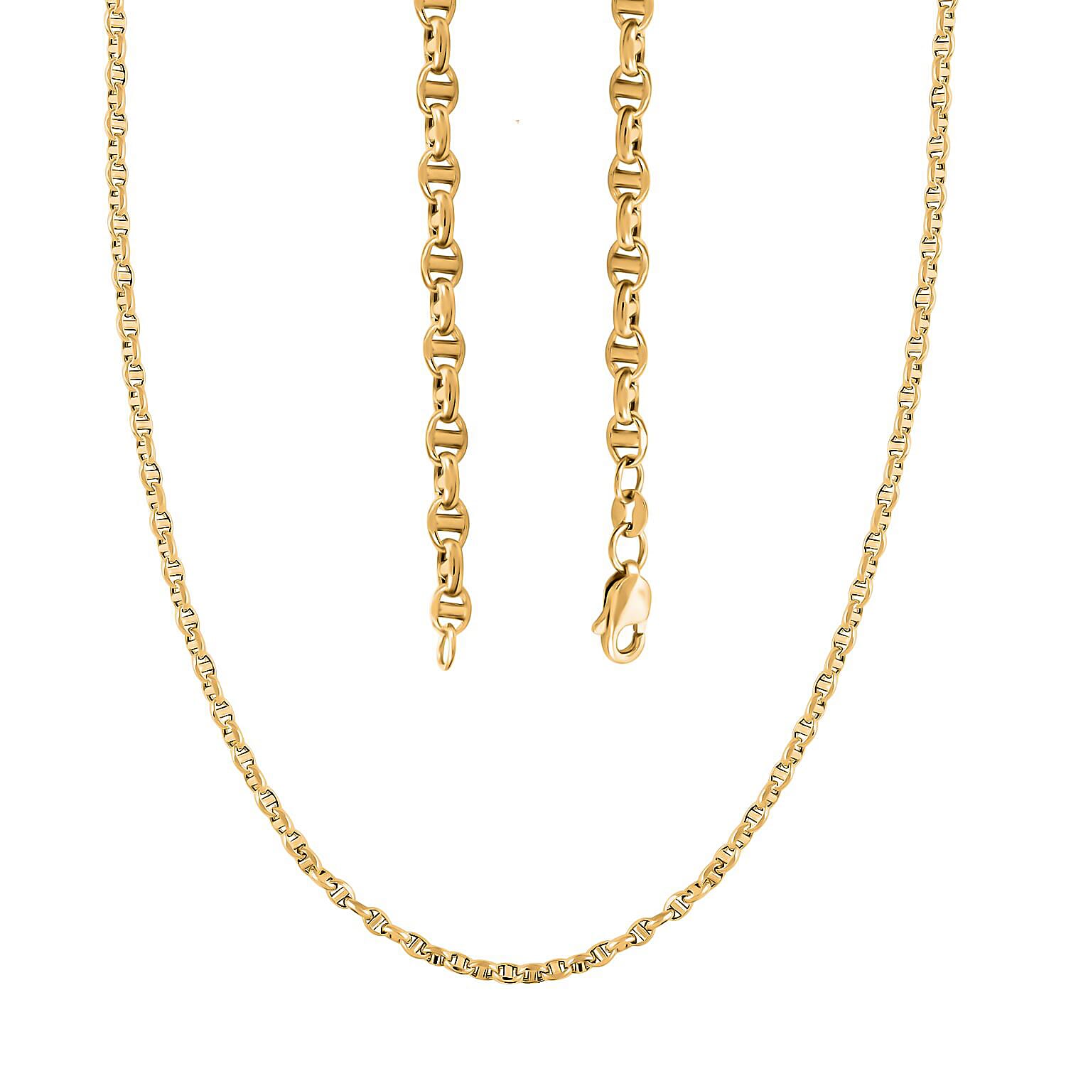 14K Yellow Gold Polished 4.15mm Filk Chain Necklace 24 Inches 9.80 Grams