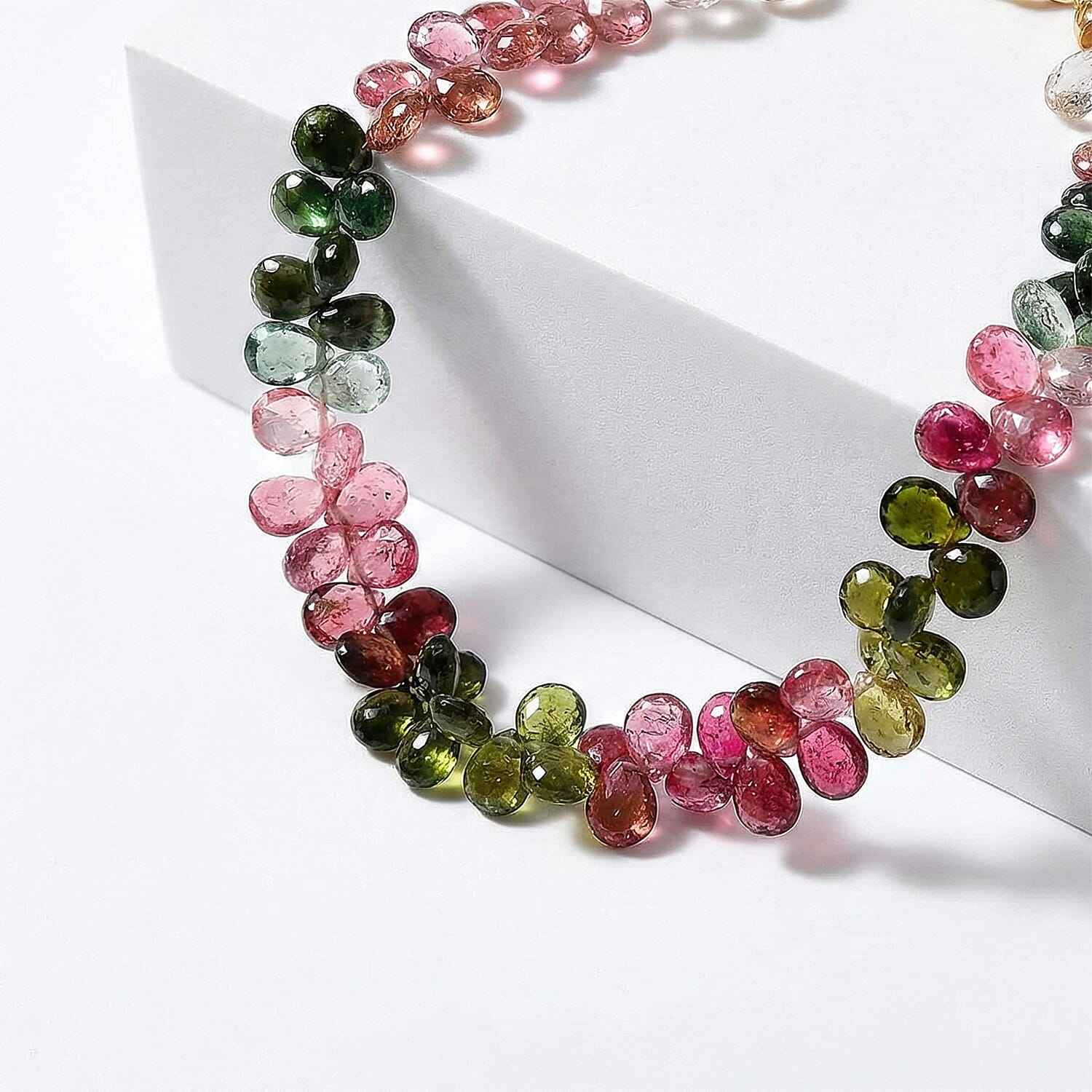 Certified & Appraised Iliana AAA Multi-Tourmaline 35.00 ctw Beaded Bracelet in 18K Yellow Gold (7.00-8.00In)