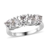 White Topaz Ring in Rhodium Over Sterling Silver (Size 6.0) 2.40 ctw