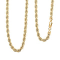 14K Yellow Gold 3.5mm Rope Necklace 26 Inches 8.35 Grams - Sticky add to cart bar