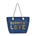Paper Tote Bag with Printed SUMMER LOVE - Navy (19.29"x13.38"x5.90") - Sticky add to cart bar
