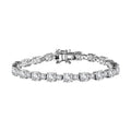 Epic Deal Moissanite (Rnd 5 mm) Tennis Bracelet in Platinum Over Sterling Silver (6.50 In) 10.35 ctw - Sticky add to cart bar