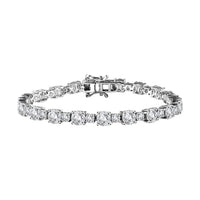 Epic Deal Moissanite (Rnd 5 mm) Tennis Bracelet in Platinum Over Sterling Silver (6.50 In) 10.35 ctw