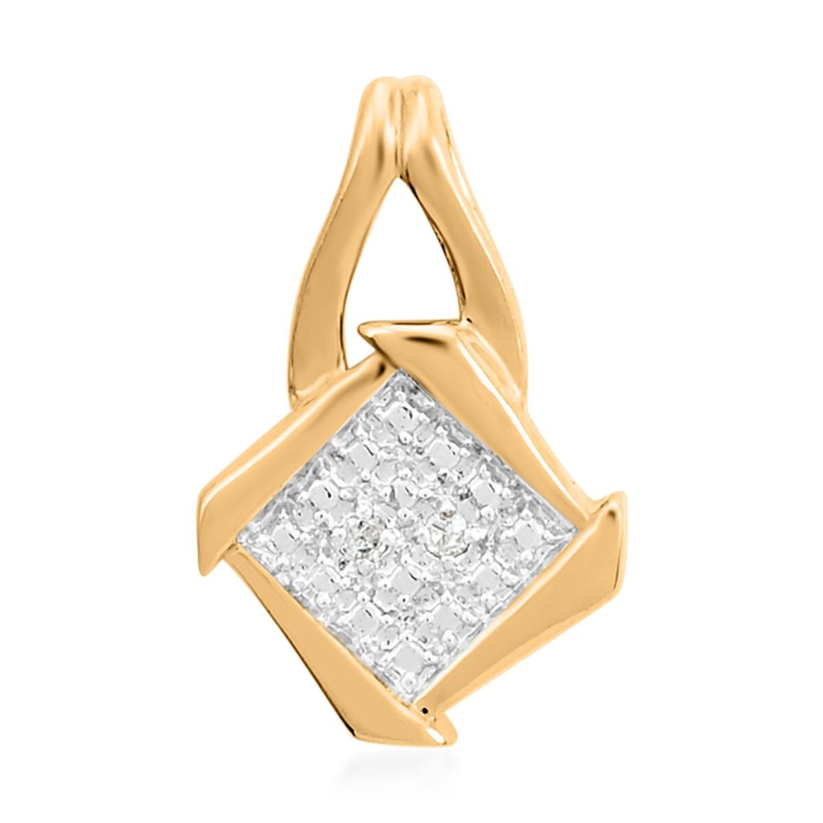 Diamond Accent Pendant in Silvertone