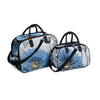 Beige & Blue Flower Print