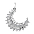 Moissanite Celestial Moon Charm in Platinum Over Sterling Silver 0.25 ctw - Sticky add to cart bar
