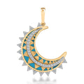 Moissanite Moon Charm in Vermeil Yellow Gold Over Sterling Silver 0.25 ctw - Sticky add to cart bar