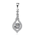 D'Joy Shield Cut Moissanite Pendant in Platinum Over Sterling Silver 1.30 ctw - Sticky add to cart bar