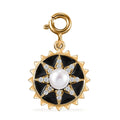 White Pearl, Moissanite Charm in Platinum Over Sterling Silver 0.20 ctw - Sticky add to cart bar