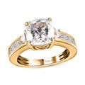120 Facet Moissanite Ring in Vermeil Yellow Gold Over Sterling Silver (Size 10.0) 3.00 ctw - Sticky add to cart bar