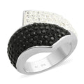 White and Black Austrian Crystal Ring - Sticky add to cart bar