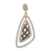 Champagne Color and White Austrian Crystal Pendant