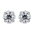 Moissanite Stud Earrings in Platinum Over Sterling Silver 2.40 ctw - Sticky add to cart bar