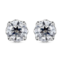 Moissanite Stud Earrings in Platinum Over Sterling Silver 2.40 ctw