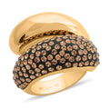 Champagne Color Austrian Crystal Ring in 14K Goldtone Over (Size 7.0) - Sticky add to cart bar