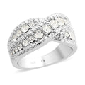 White Crystal Ring in Silvertone (Size 10.0) - Sticky add to cart bar