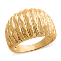 Cigar Band Ring in Goldtone