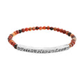 Faith, Hope, Love Beaded Stretch Bracelet in Silvertone - Sticky add to cart bar