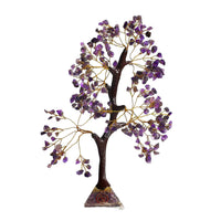 Rose Quartz Gemstone Tree With Pyramid Orgone Base (Approx. 0.881 lbs)