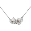 Designer Premium Austrian Crystal Heart Necklace 18 Inches in Sterling Silver - Sticky add to cart bar