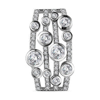 Moissanite 1.60 ctw Pendant in Platinum Over Sterling Silver