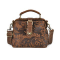 Italy Retor Noble Collection Brown Color Genuine Leather Crossbody Bag (8.5"X4.3"X7") with Handle Drop and Shoulder Strap - Sticky add to cart bar