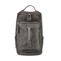 Italy Retor Noble Collection Gray Color Genuine Leather Backpack (8.7"x10.2"x16.5") with Handle Drop and Adjustable Double Shoulder Straps